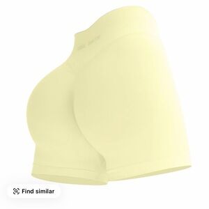 Women's Athletic Shorts in a Pastel Yellow